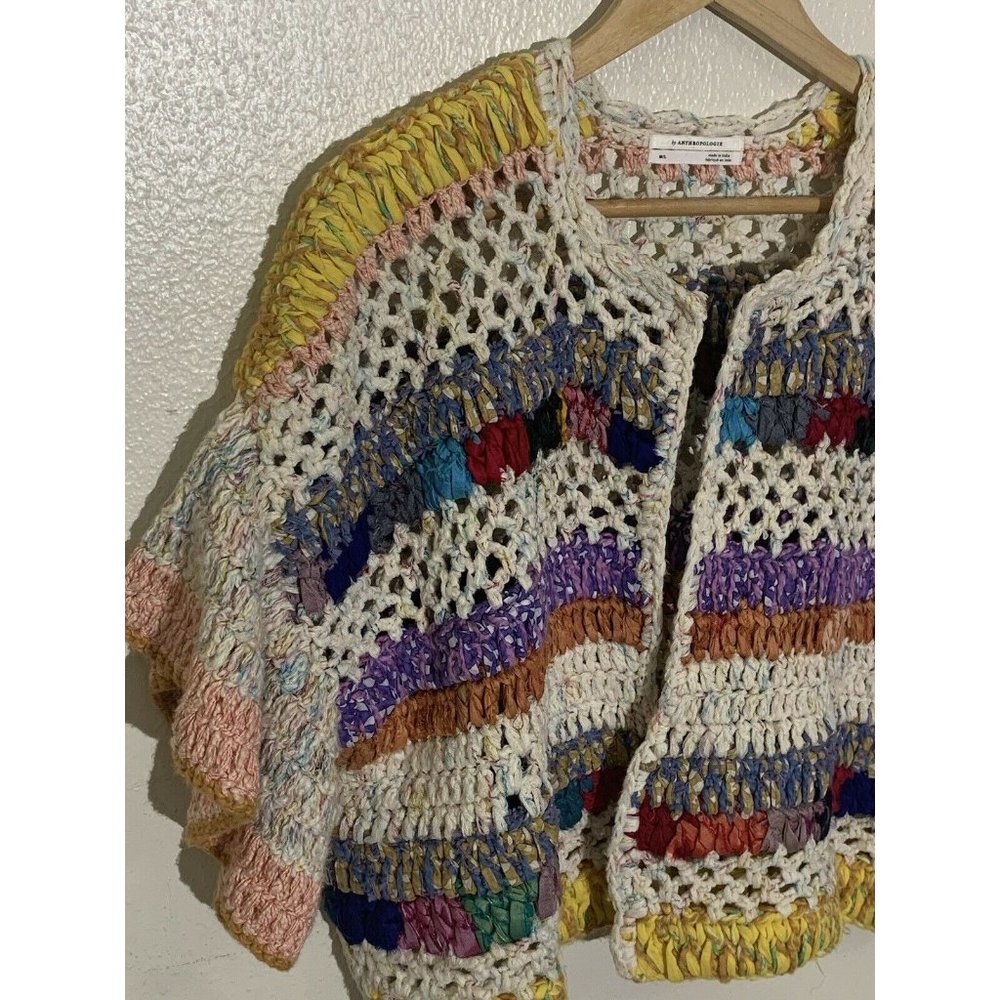 Anthropologie Colorful Crochet Cardigan - Picture 4 of 11